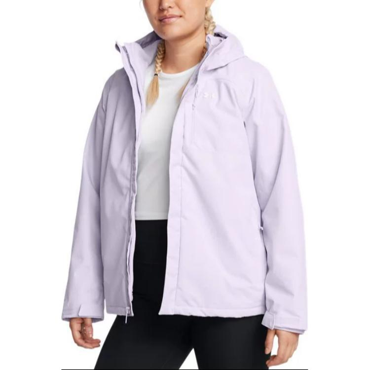 Shop (W) 언더아머 스톰 포터 3-in-1 트레이닝 자켓 라이트 퍼플 1371593-535