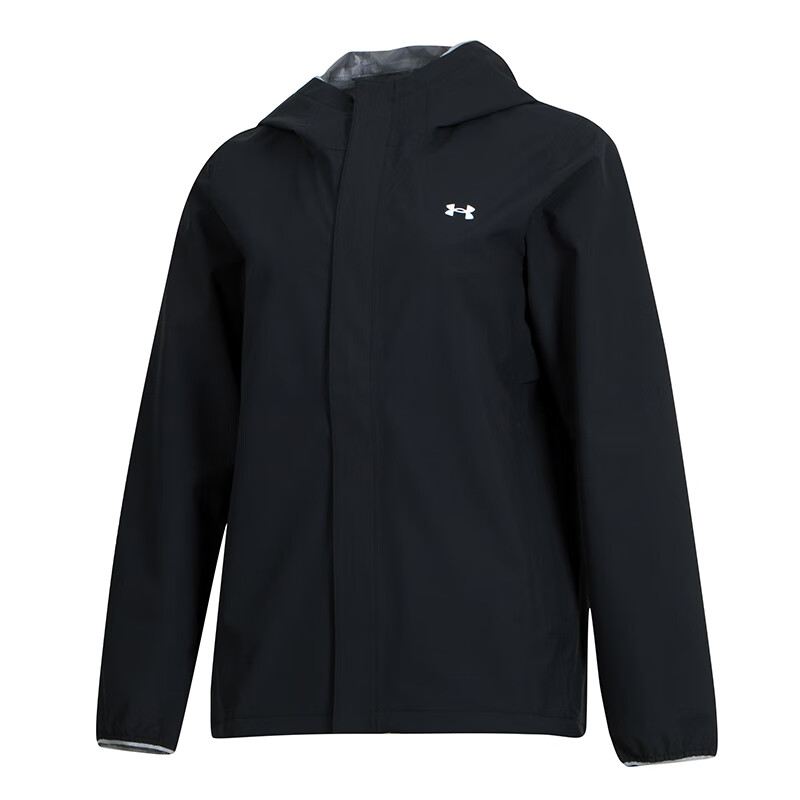 Order (Women) Under Armour Stormproof Hooded Windbreaker Jacket Black 1376067-003