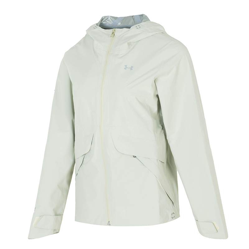 (Women) Under Armour Stormproof Solid Hooded Full-Zip Jacket Green 1385270-273