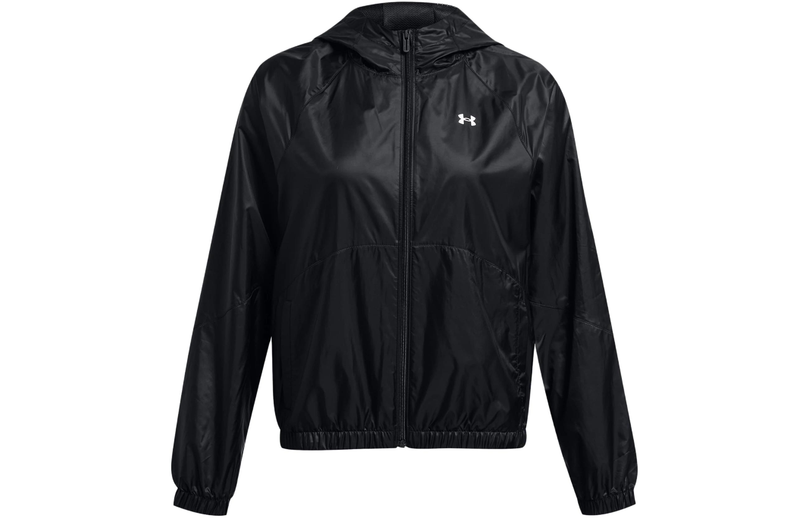 (Women) Under Armour UA Rival Logo Hoodie Jacket Casual Black 1382698-001 圖 2