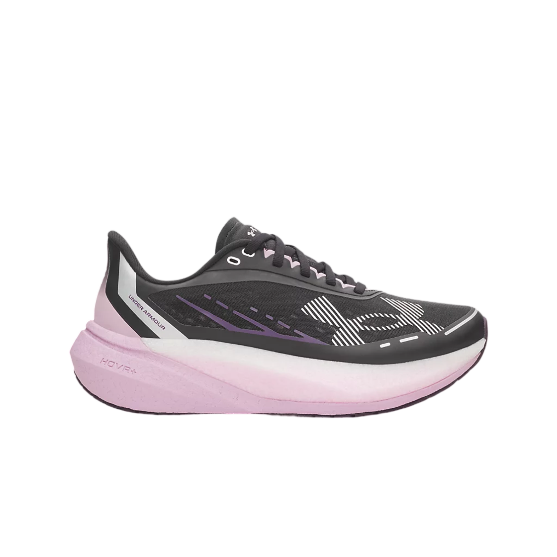 (Women) Under Armour UA Velociti Distance Running Shoes Black Mauve Pink White 6006031-002