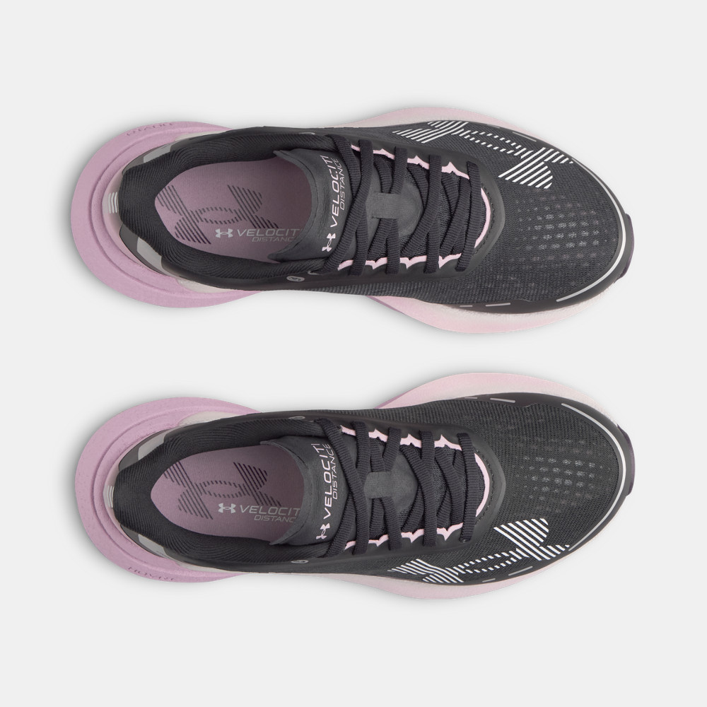 Purchase (Women) Under Armour UA Velociti Distance Running Shoes Black Mauve Pink White 6006031-002