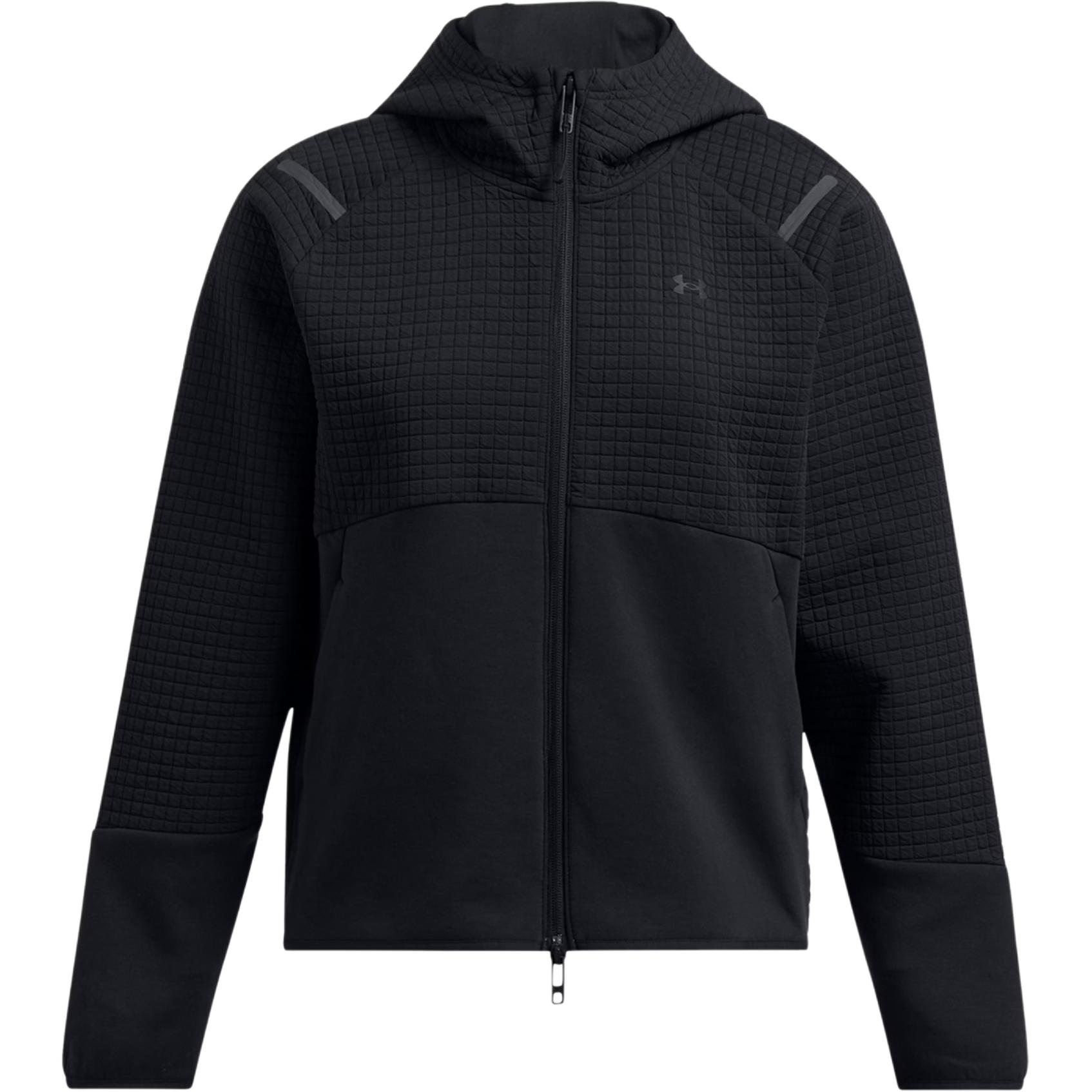 (Women) Under Armour Unstoppable  Black Full-Zip Logo Hoodie Jacket. 1389842-001