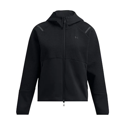 (Women) Under Armour Unstoppable Black Full-Zip Logo Hoodie Jacket. 1389842-001