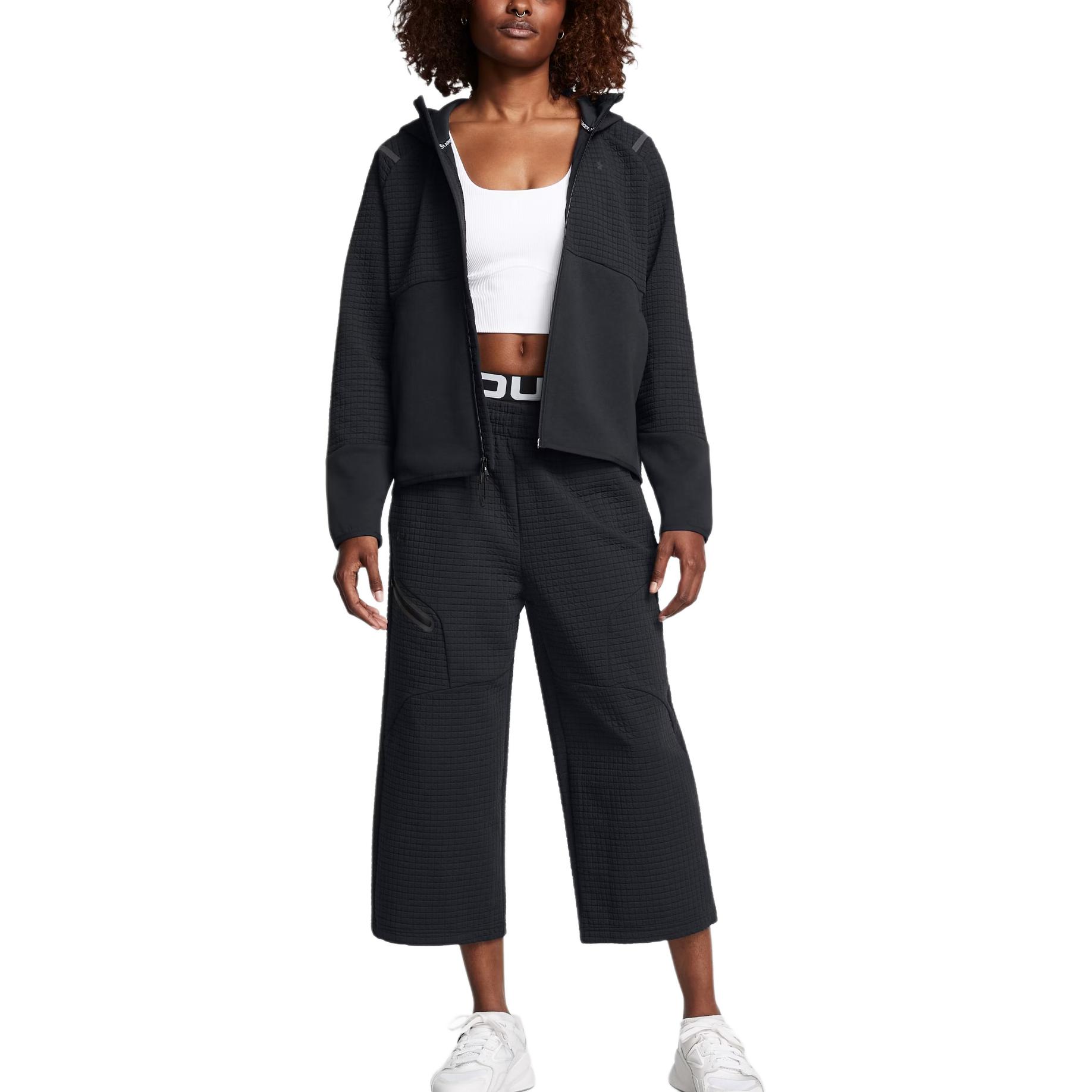 Purchase (W) Under Armour Unstoppable Hoodie Jaket Full-Zip Logo Hitam. 1389842-001