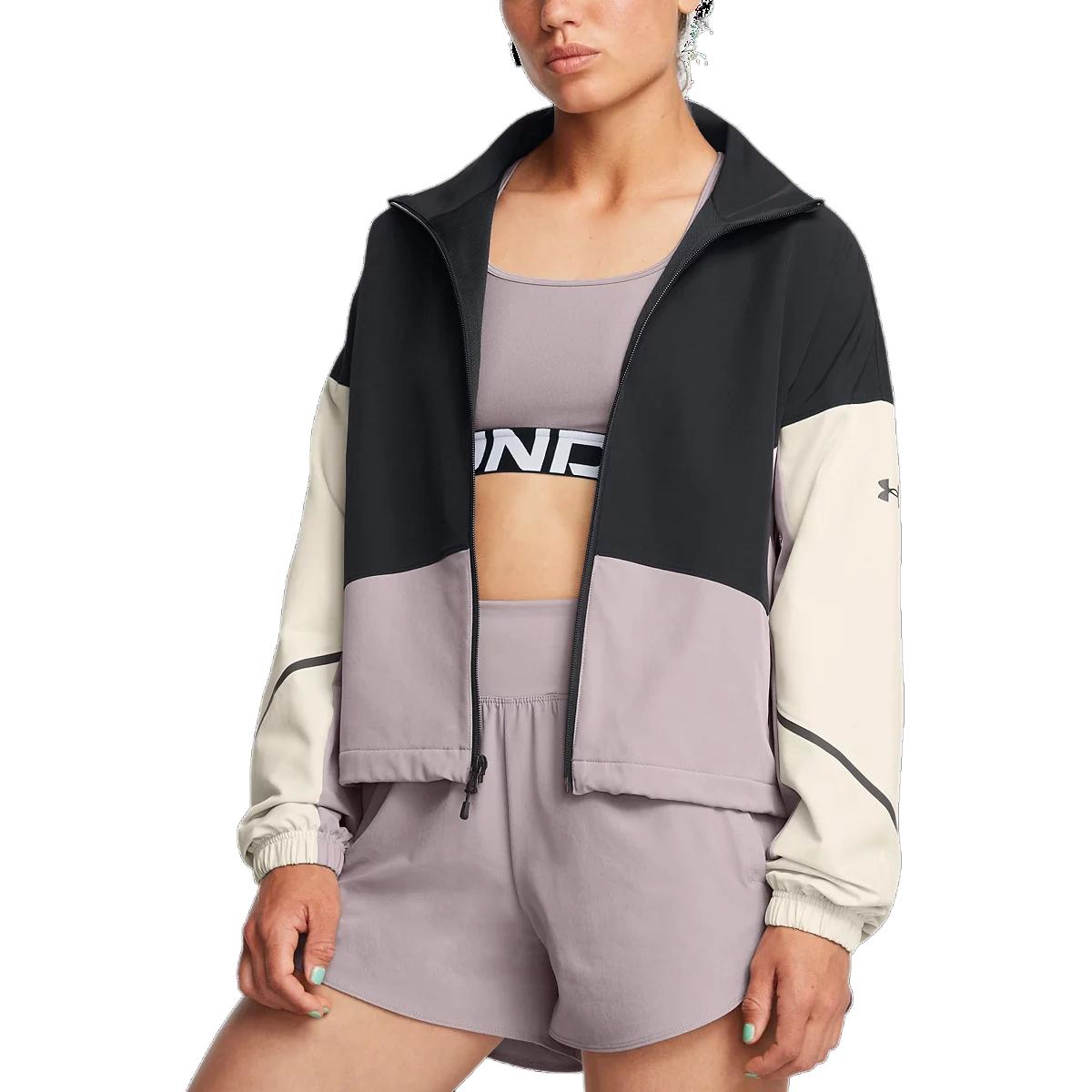 Shop (W) Under Armour Unstoppable 復古拼色運動外套 黑色 1374889-002