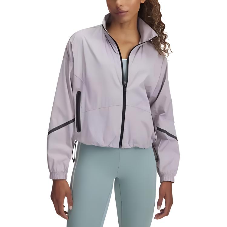 (Women) Under Armour Unstoppable SS25 Relaxed Breathable Jacket Dawn Gray Pink 1389677-009 圖 2