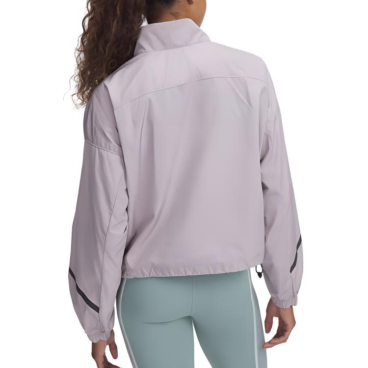 (Women) Under Armour Unstoppable SS25 Relaxed Breathable Jacket Dawn Gray Pink 1389677-009 圖 3