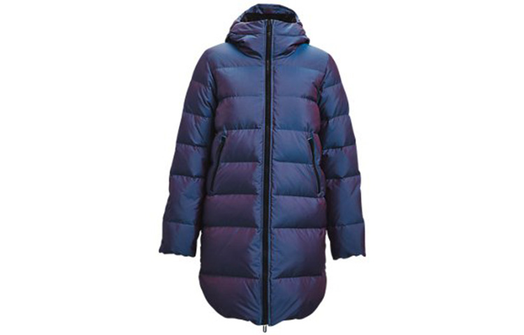 (Women) Under Armour Waterproof Insulated Hooded Parka Jacket - Navy Blue. 1365812-422
