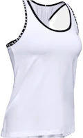 (Women) Under Armour White Sleeveless Solid Color Tank Top. 1351596-100 (Women) Under Armour White Sleeveless Solid Color Tank Top. 1351596-100