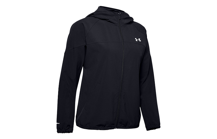 (Women) Under Armour Woven Branded Training Jacket Black 1351794-001