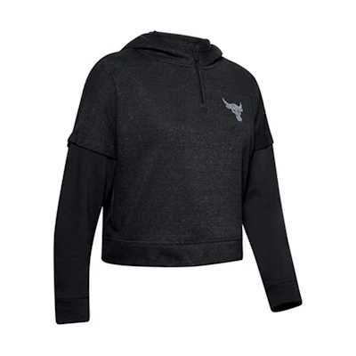 (Women) Under Armour The Rock Project Rock Terry Hoodie Black 1351807-001