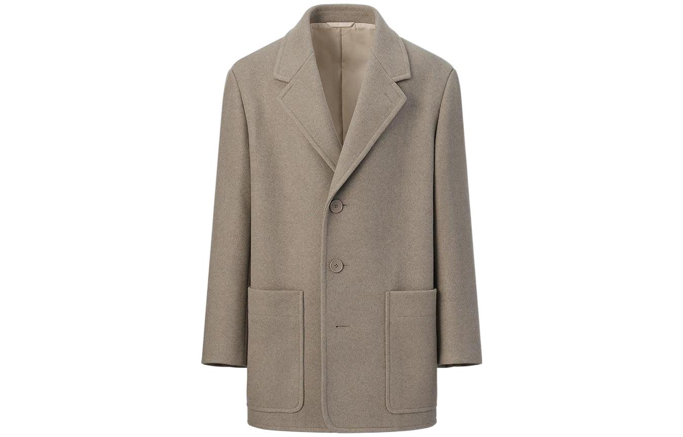 Order (W) UNIQLO 修身單排扣大衣 深米色 453868-32