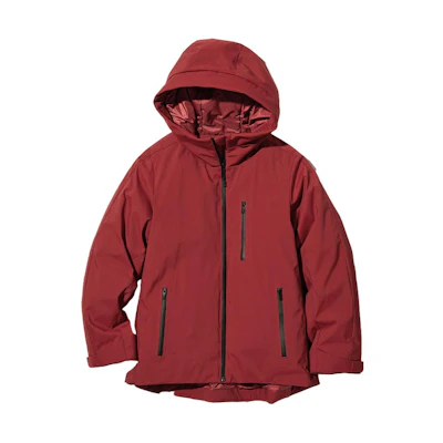 (Women) UNIQLO Solid Color Zipper Hoodie Jacket - Berry Red 453722-17