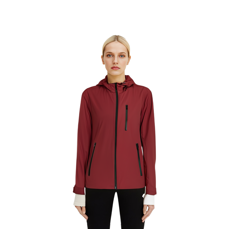 Shop (W) UNIQLO 純色拉鍊連帽外套 - 莓果紅 453722-17