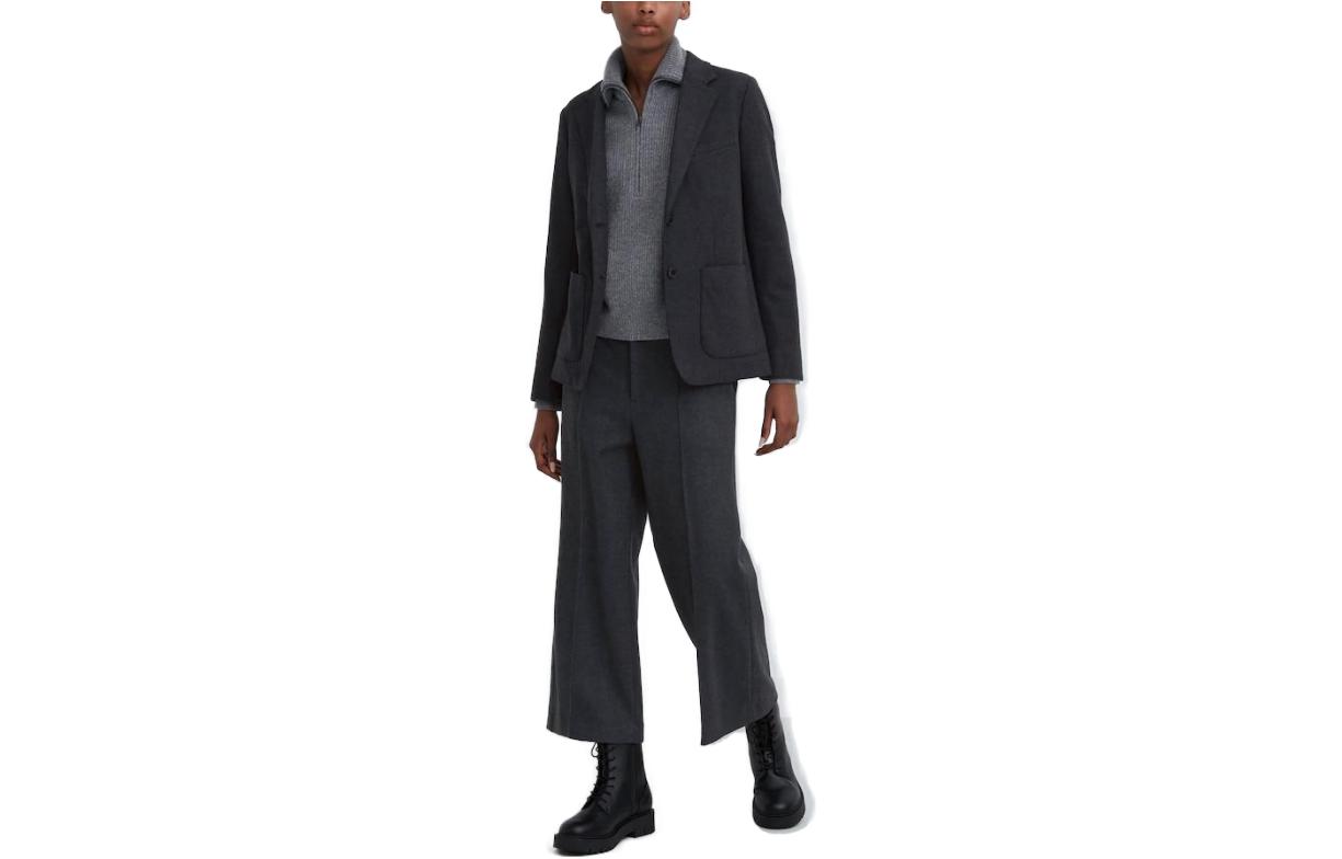 (Women) UNIQLO x Clare Waight Keller FW23  Single-Breasted Blazer Deep Gray 462741-08