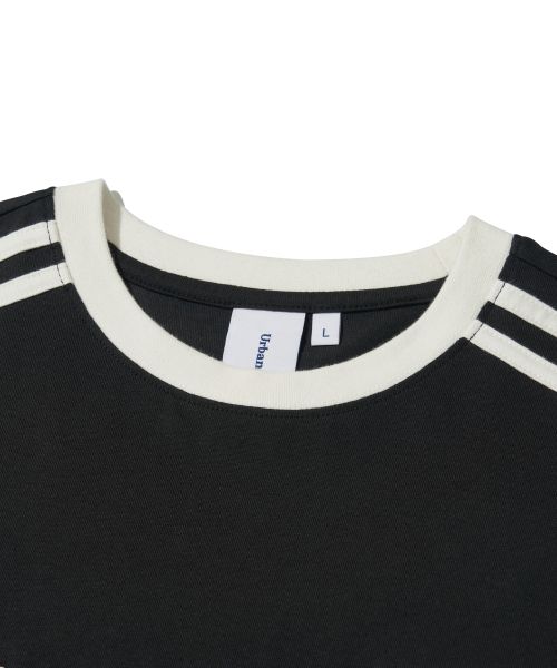 Purchase (W) URBANDTYPE 풋볼 저지 티셔츠_블랙 UBDUTS002BK