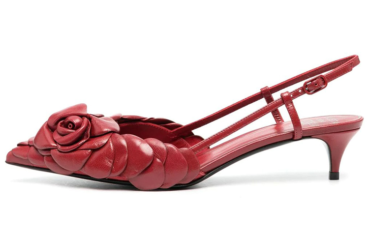 (W) Valentino 03 Rose Edition Low-Top 'Red Ankle-Wrap'