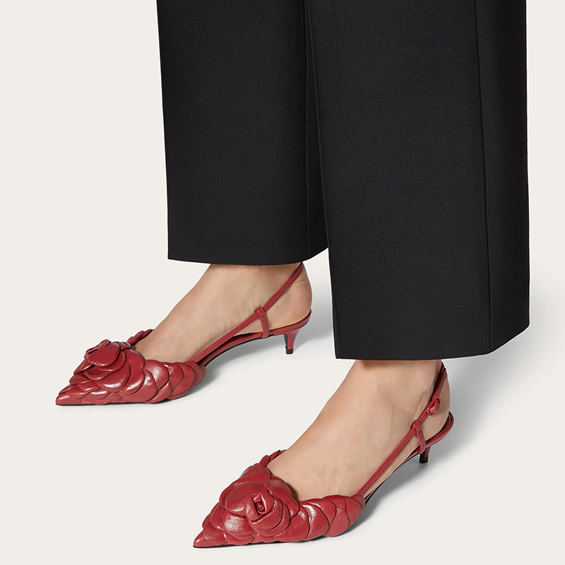 (W) Valentino 03 Rose Edition Low-Top 'Red Ankle-Wrap' 圖 5