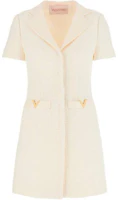 Order (Women) Valentino Beige Loose Fit V-Neck Short Sleeve Mini Dress. 3B3VA4506U9A03