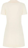 Lookbook (Women) Valentino Beige Loose Fit V-Neck Short Sleeve Mini Dress. 3B3VA4506U9A03