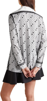 (W) Valentino 黑色蝴蝶結長袖寬鬆印花刺繡襯衫 WB0AB2Z55A6A01 Details for (W) Valentino 黑色蝴蝶結長袖寬鬆印花刺繡襯衫 WB0AB2Z55A6A01