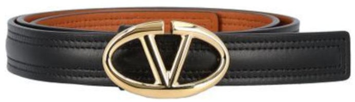 (Women) Valentino Black Calfskin Leather Belt - 2CM Width. 5W2T0SJ0FZCZL6 (Women) Valentino Black Calfskin Leather Belt - 2CM Width. 5W2T0SJ0FZCZL6