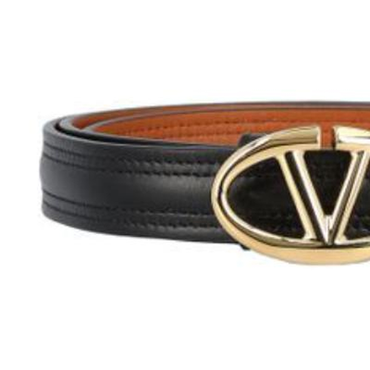 Shop (W) 华伦天奴 黑色小牛皮皮带 - 2厘米宽 5W2T0SJ0FZCZL6