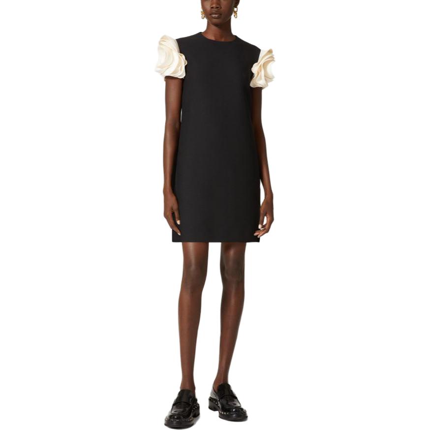 Lookbook (W) Valentino Vestido Mini Negro Colorblock de Manga Corta. 4B3VA6D81CF0NA