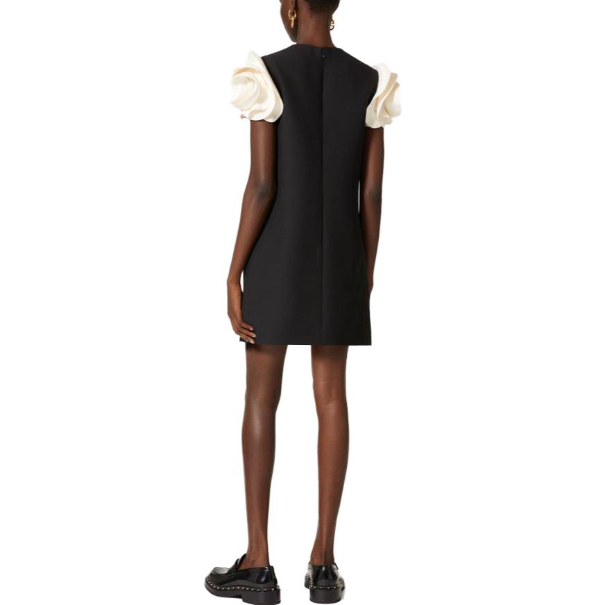 Shop (W) Valentino Vestido Mini Negro Colorblock de Manga Corta. 4B3VA6D81CF0NA