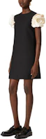Purchase (Women) Valentino Black Colorblock Short-Sleeve Mini Dress. 4B3VA6D81CF0NA