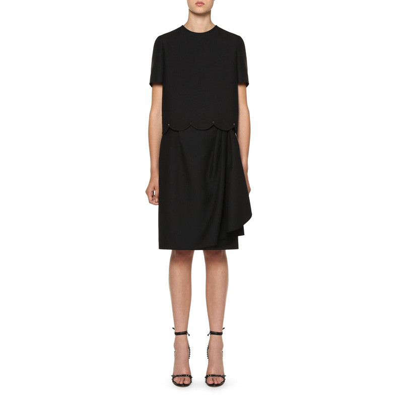 (Women) Valentino  Black Floral Trim Short Sleeve T-Shirt QB3AE2251CF157 圖 3