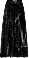 (Women) Valentino Black High-Waisted Sequin Detail A-Line Casual Skirt. UB3MD02E5NFN46 (Women) Valentino Black High-Waisted Sequin Detail A-Line Casual Skirt. UB3MD02E5NFN46