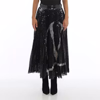 (W) Valentino 黑色高腰亮片細節A字休閒裙 UB3MD02E5NFN46 Shop (W) Valentino 黑色高腰亮片細節A字休閒裙 UB3MD02E5NFN46