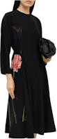 Shop (W) Valentino Baju Midi Lengan Panjang Grafik Hitam UB0VATZ2628