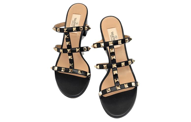 (W) Valentino 'Black Open-Toe Fashion Slide' 圖 3