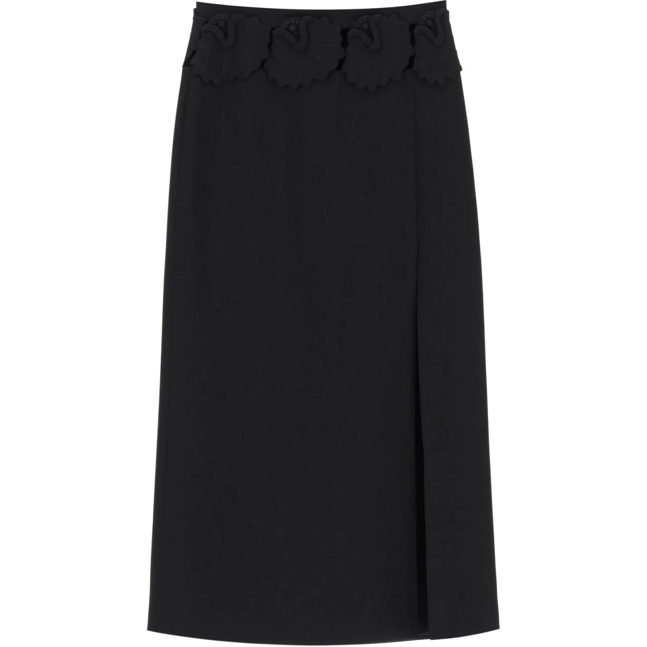 Order (W) Valentino Vestido Midi Negro Casual con Aberturas Laterales. 4B0RABA51CF0NO