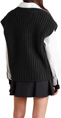 (W) Valentino 黑色無袖V領寬鬆版型套頭背心 WB0KM01U6RS0NO Shop (W) Valentino 黑色無袖V領寬鬆版型套頭背心 WB0KM01U6RS0NO