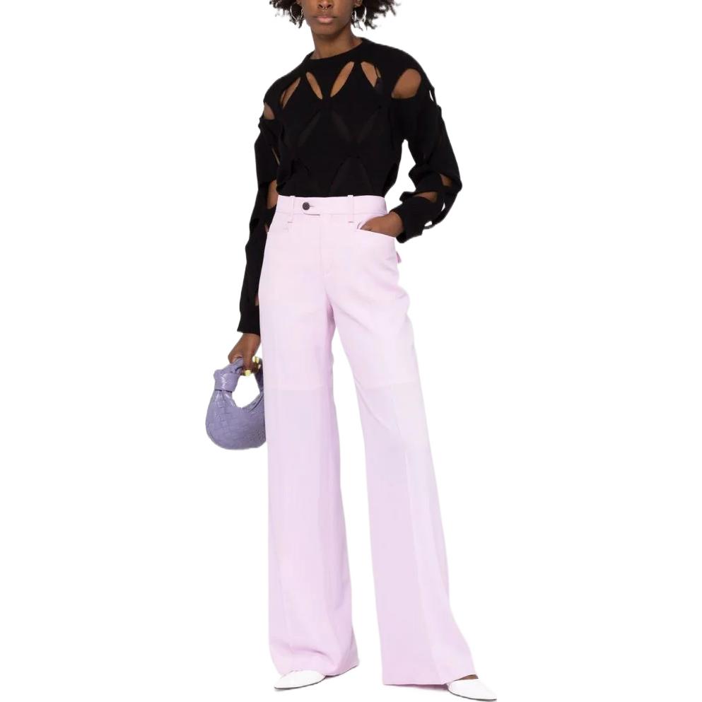 Lookbook (W) Valentino Sweater Rajut Wol Hitam dengan Desain Cutout. BKC28S6R20NO