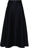 Order (Women) Valentino Blue Logo Jacquard Mid-Length Casual Dress with Zipper BRABK68G5598