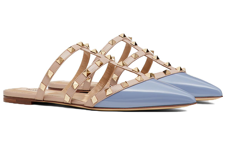 (W) Valentino 'Blue Patent Studded Slide' 圖 2