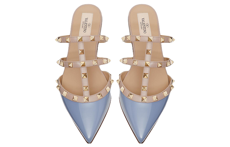 (W) Valentino 'Blue Patent Studded Slide' 圖 3