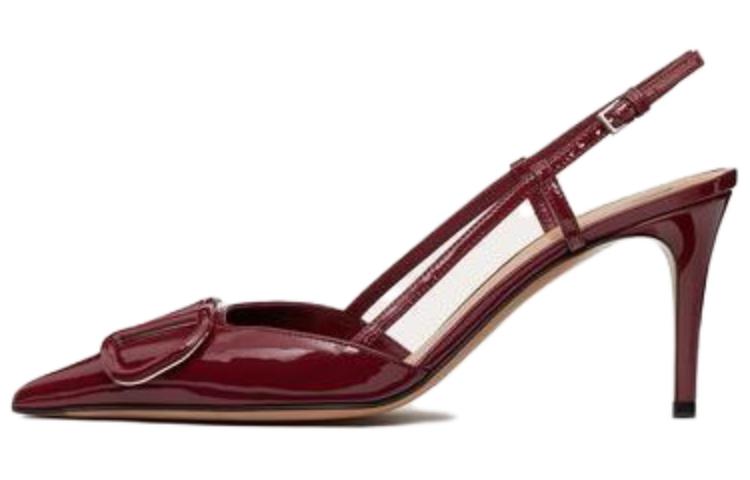 (Women) Valentino 'Burgundy Buckle Stiletto' 3W2S0R01TMKK9P