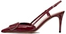 (W) Valentino 'Burgundy Buckle Stiletto' - Tumit Tinggi Burgundi Valentino Buckle 3W2S0R01TMKK9P