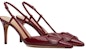 (W) Valentino 'Burgundy Buckle Stiletto' - Tumit Tinggi Burgundi Valentino Buckle 3W2S0R01TMKK9P