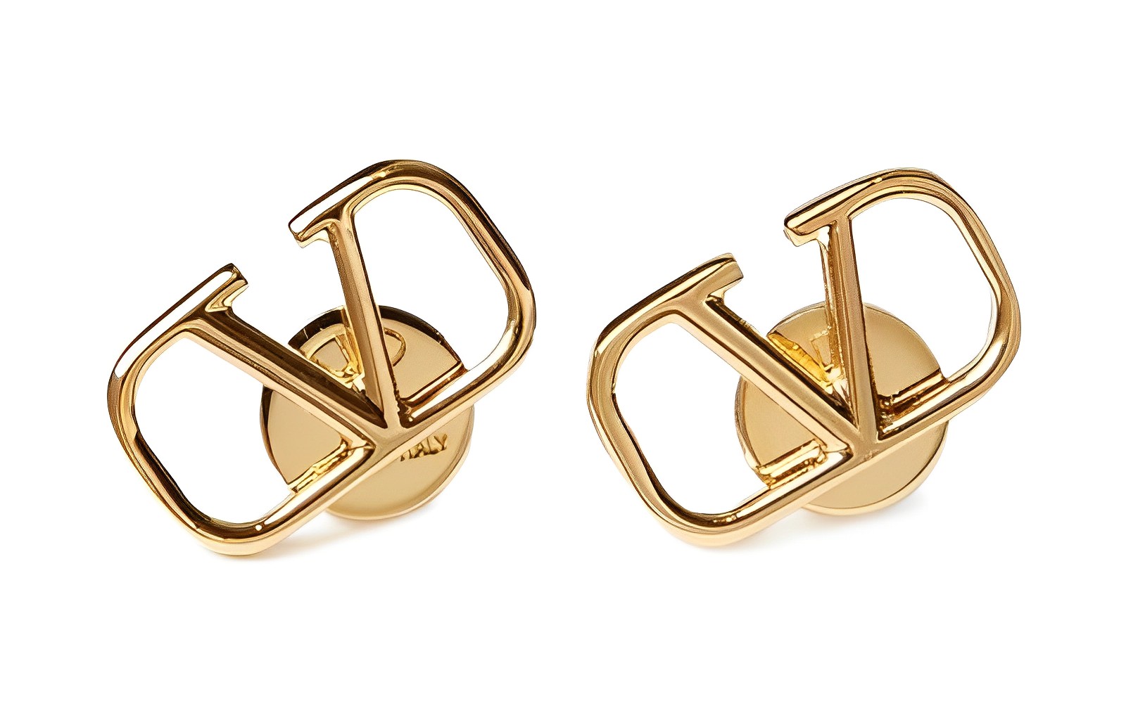 (Women) Valentino  Classic Gold Metal Stud Earrings WJ0G76MET_CS4