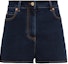 Buy (Women) Valentino High-Waisted V-Pocket Denim Shorts Deep Blue TB3DD09G55A