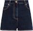 Order (Women) Valentino High-Waisted V-Pocket Denim Shorts Deep Blue TB3DD09G55A