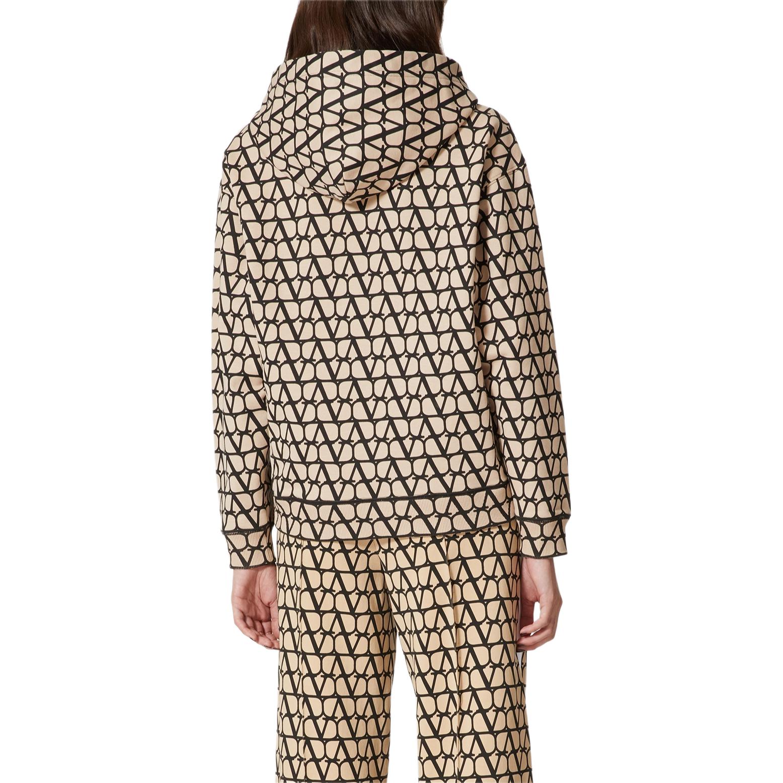 Details for (W) Valentino Hoodie Oversized Khaki. BMF21X82BSN0