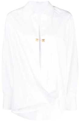 (W) ヴァレンティノ オーバーサイズ ソリッドホワイト 長袖シャツ BAB5507W1001 Order (W) ヴァレンティノ オーバーサイズ ソリッドホワイト 長袖シャツ BAB5507W1001